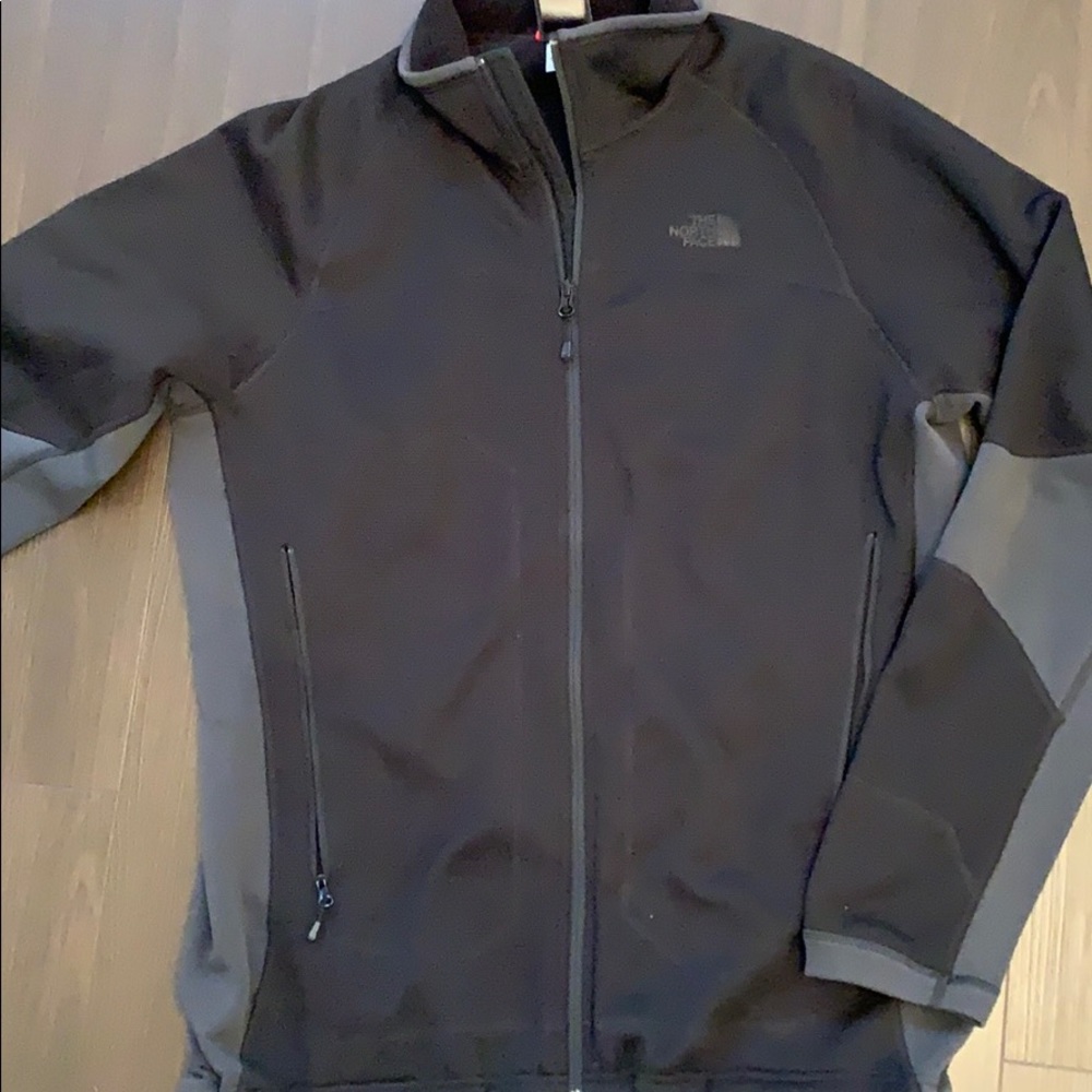 Black North Face zip up sweatshirt size Large